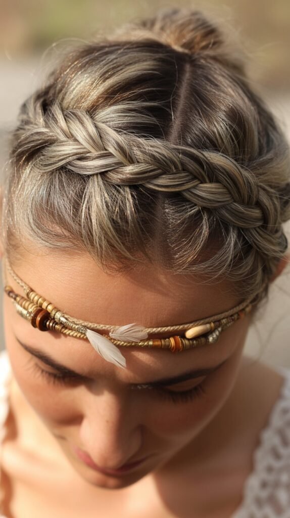 Textured Fishtail Braid with Boho Headband