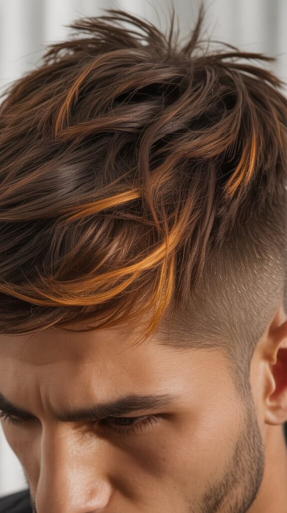 Caramel Highlights with Textured Crop