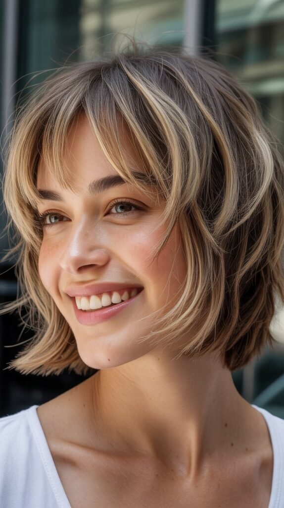  Choppy Bob with Piecey Bangs