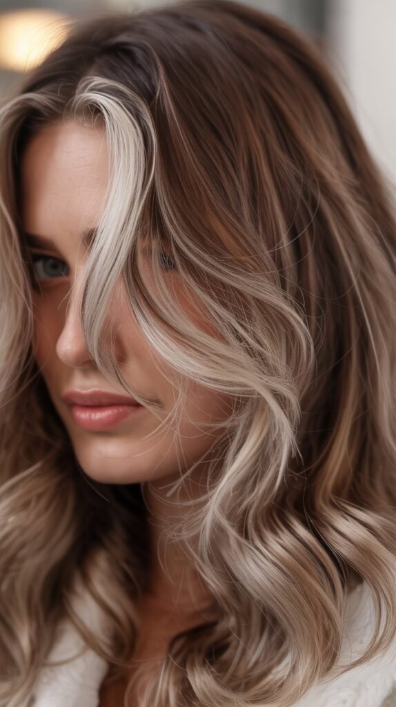 Mushroom Brown with Platinum Highlights