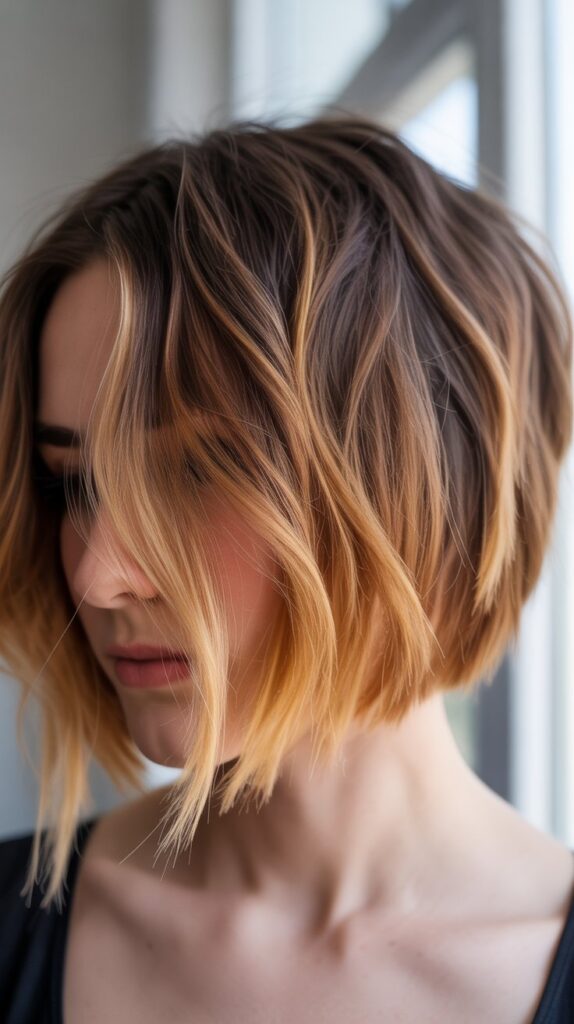 Best 30 Short Choppy French Bob Haircuts for an Instant Cool-Girl Look 27 Choppy French Bob with Ombré Color