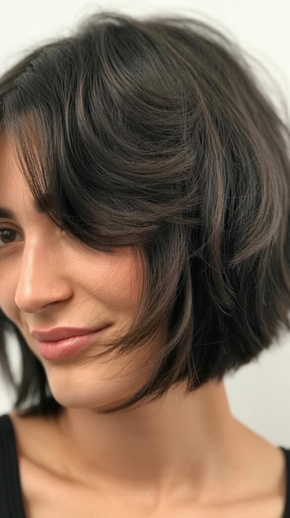 Choppy Bob with Curtain Bangs