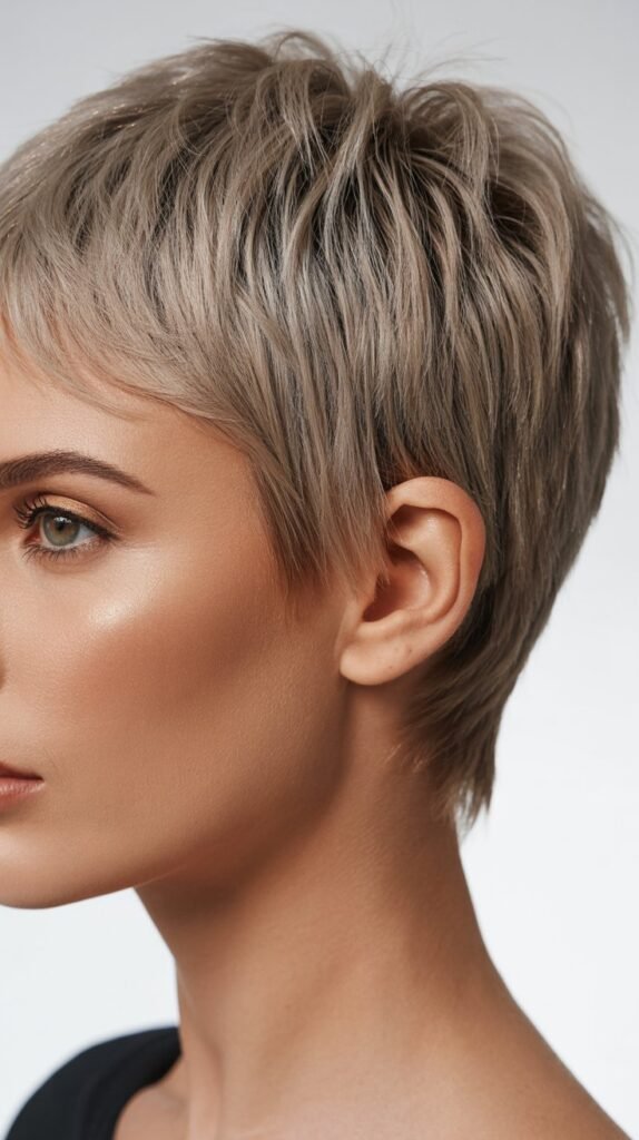 Choppy Pixie with Tapered Nape