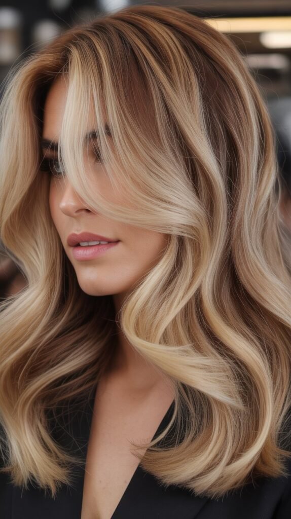 Biscuit Blonde with Walnut Lowlights