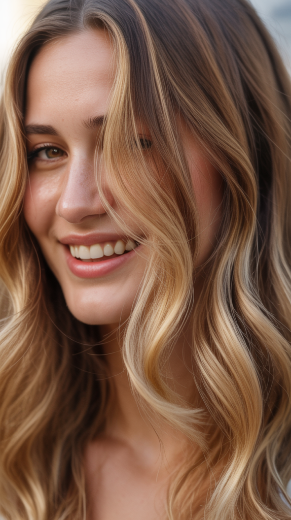 Warm Honey Blonde Through Mid-Lengths