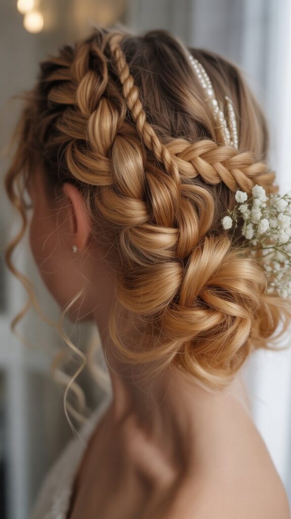 Braided Updo with Curly Accents