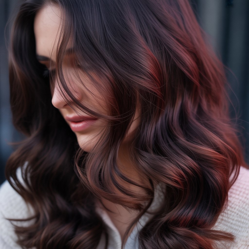Best 27+ Elegant Winter Hair Colors for Brunettes 23 Mulled Wine Depth
