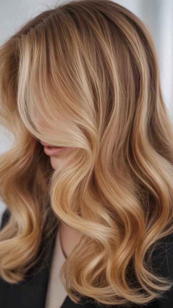 Honey Butter Blonde with Amber Lowlights