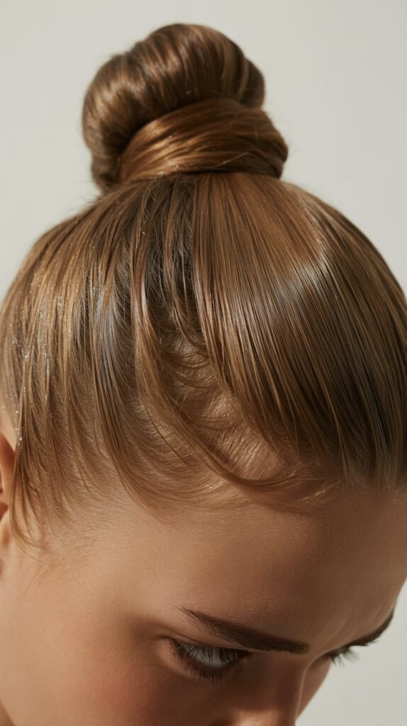 Slicked-Back High Bun