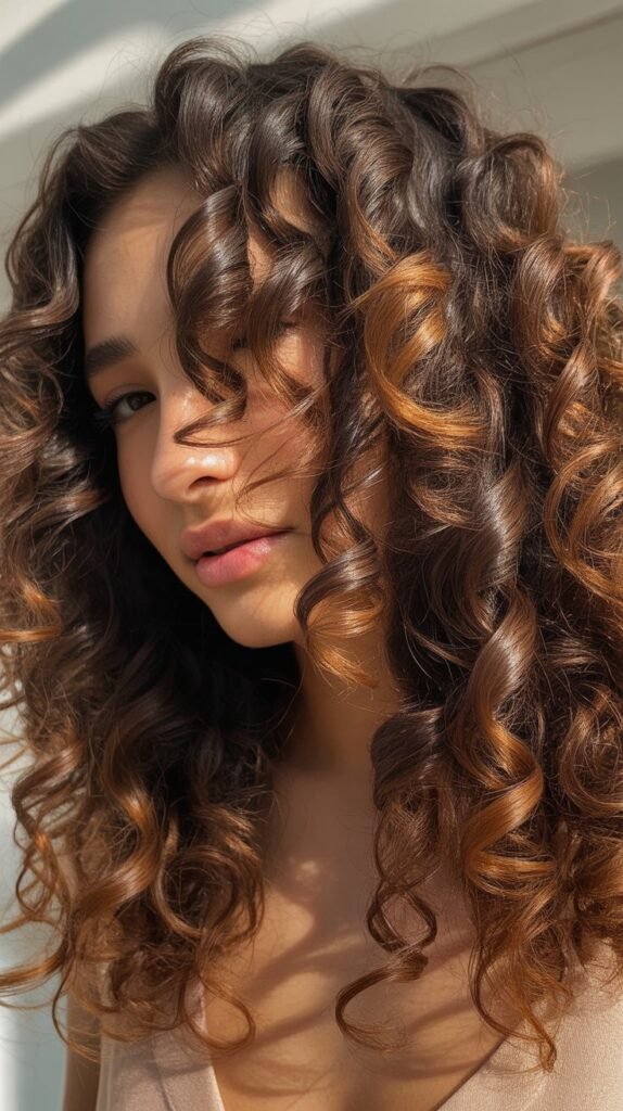 Subtle Caramel Face-Framing Highlights