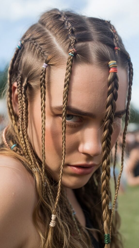 Multiple Mini Braids (Festival Style)
