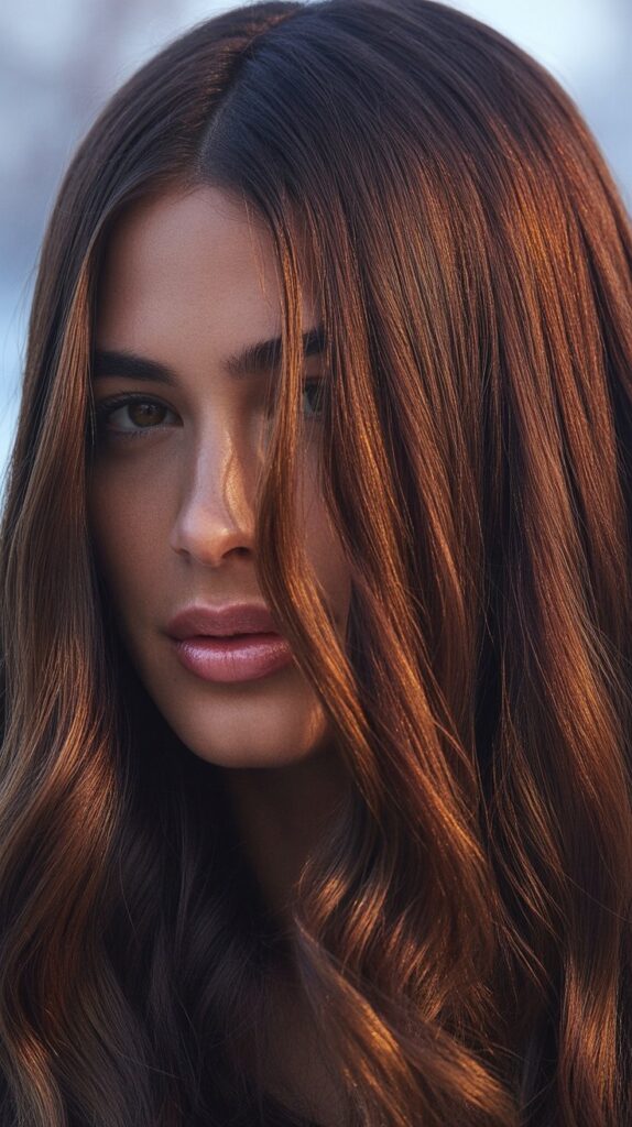 Best 27+ Elegant Winter Hair Colors for Brunettes 21 Bronze Goddess