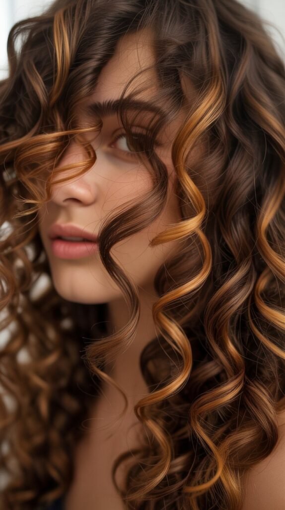 Honey Caramel Ribbons Through Curls
