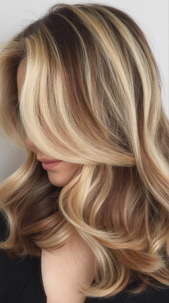  Flaxen Blonde with Cedar Lowlights