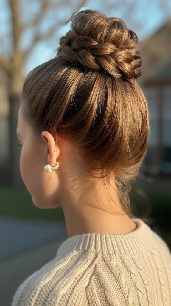 Triple Twist Crown Bun