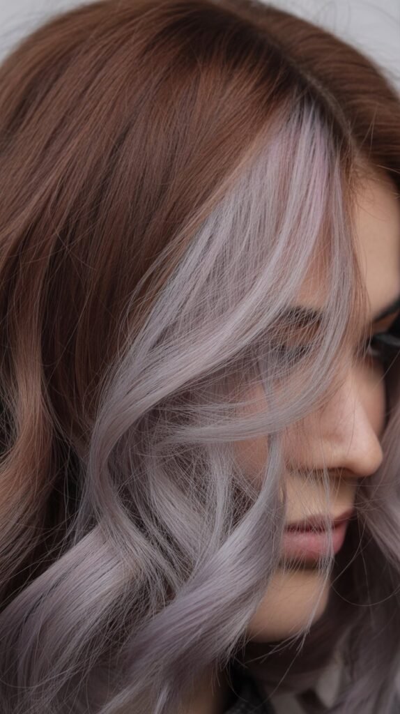 Pale Lilac Gray Under Ash Brown