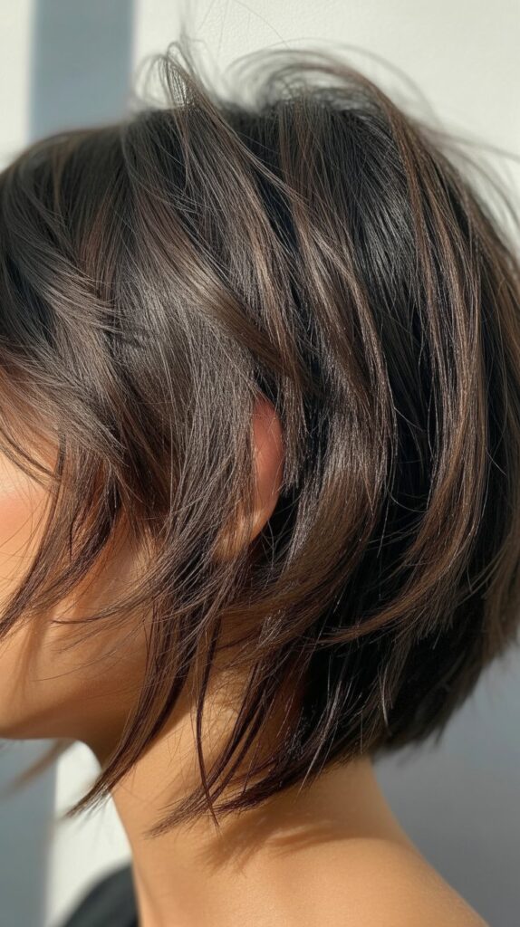 Best 27+ Choppy Bob Haircuts for Thick Hair 4 Textured Choppy Bob with Razored Ends