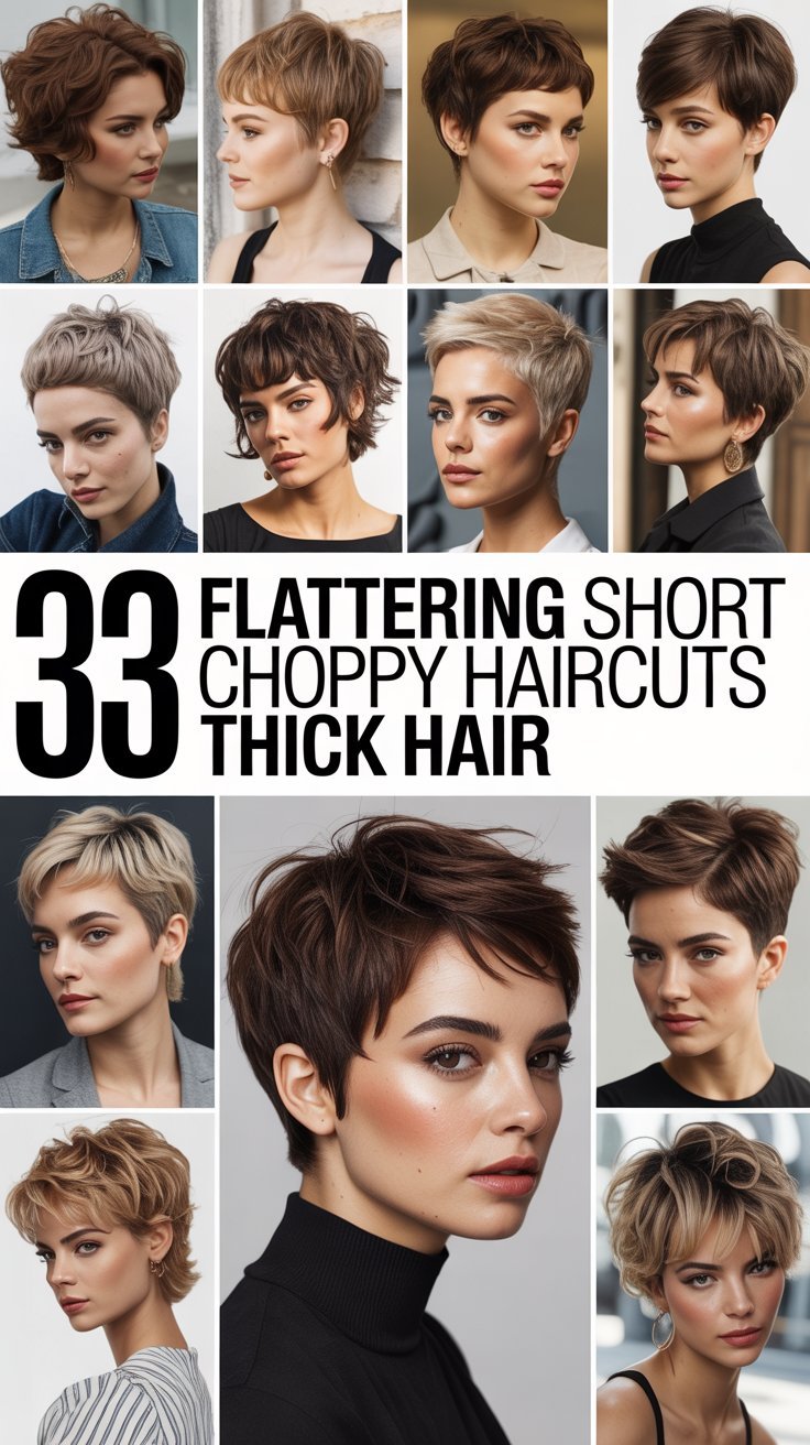 33 Flattering Short Choppy Haircuts Thick Hair