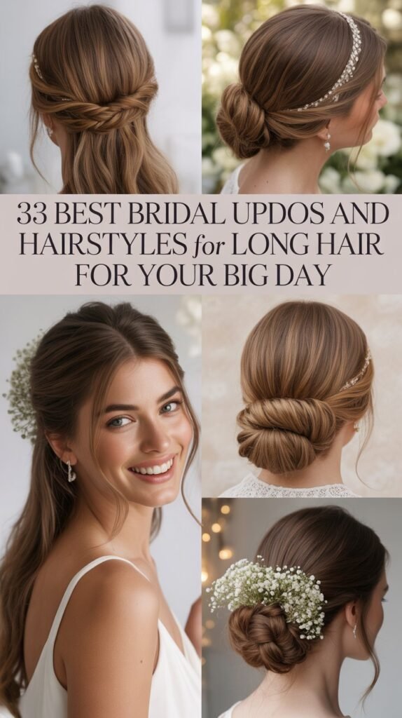 33 Best Bridal Updos and Hairstyles for Long Hair for Your Big Day