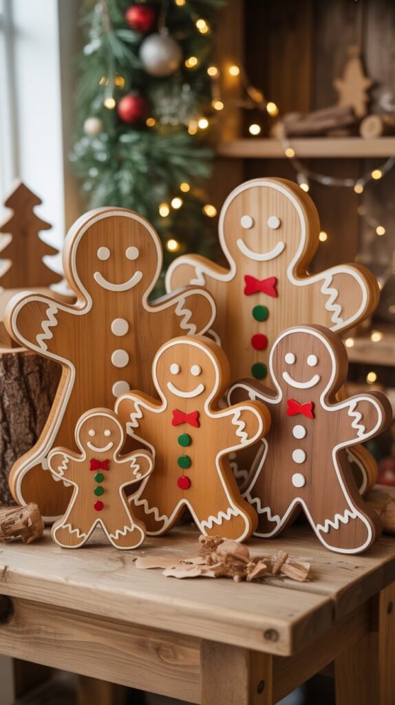 Wooden Gingerbread Man Decorations