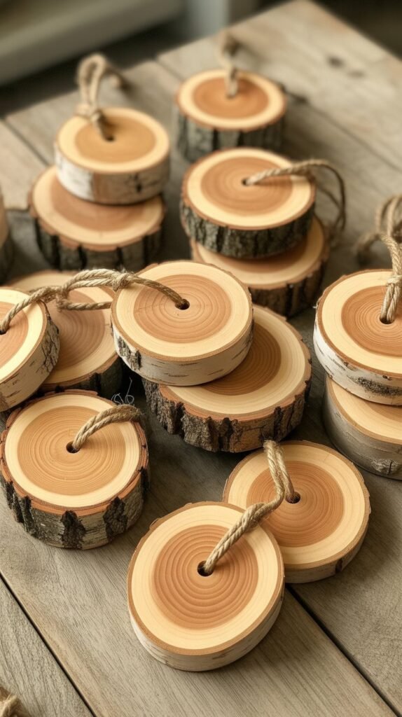 Rustic Wood Slice Ornaments