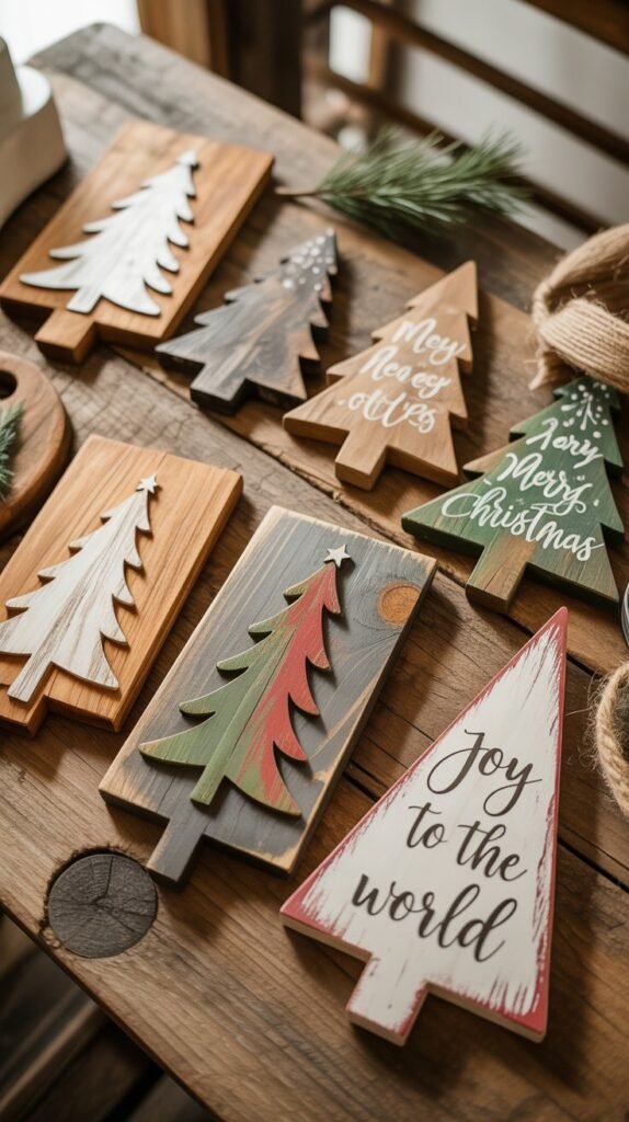 Wooden Christmas Tree Signs