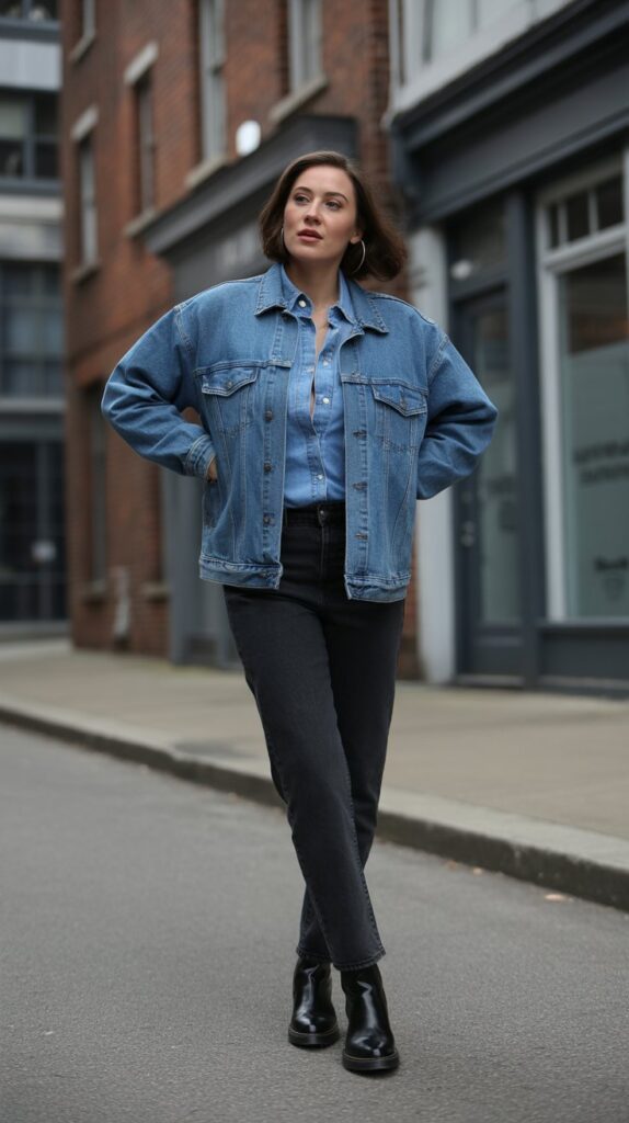 32 Chic Casual Fall Outfits for Women in Their 30s 15 The Denim-on-Denim Double Take