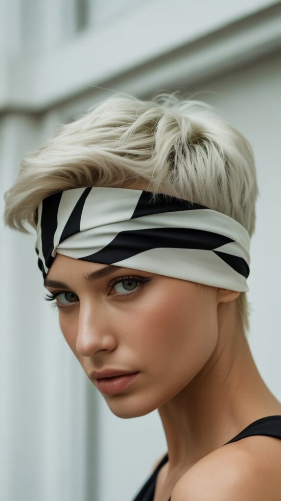 Thick Headband with Textured Pixie Cut