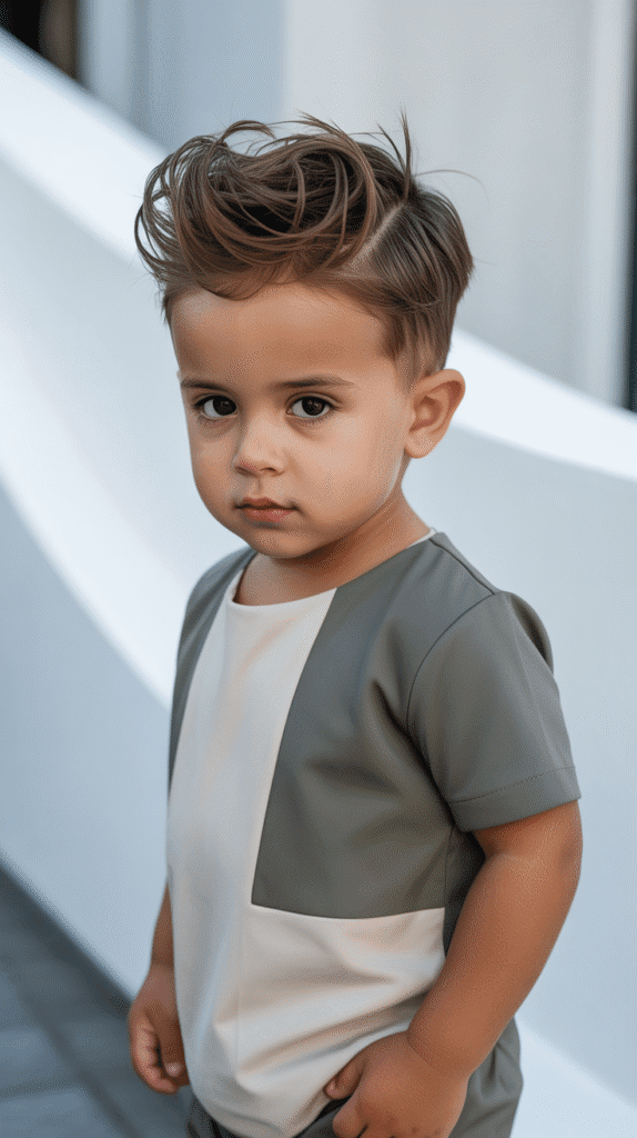22 Longer Toddler Boy Haircuts for a Stylish Look 21 Long Top Brushed Forward