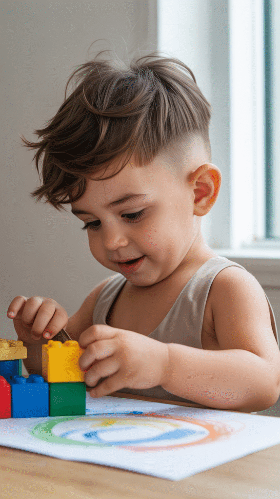 30 Cute Toddler Boy Haircuts Every Parent Will Love 20 The Long Top, Short Sides