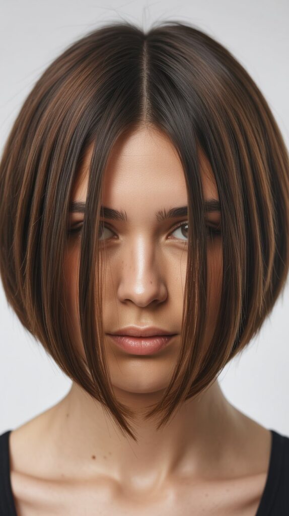 27+ Choppy Bob Haircuts That Will Transform Your Look Instantly 23 Choppy Bob with Middle Part