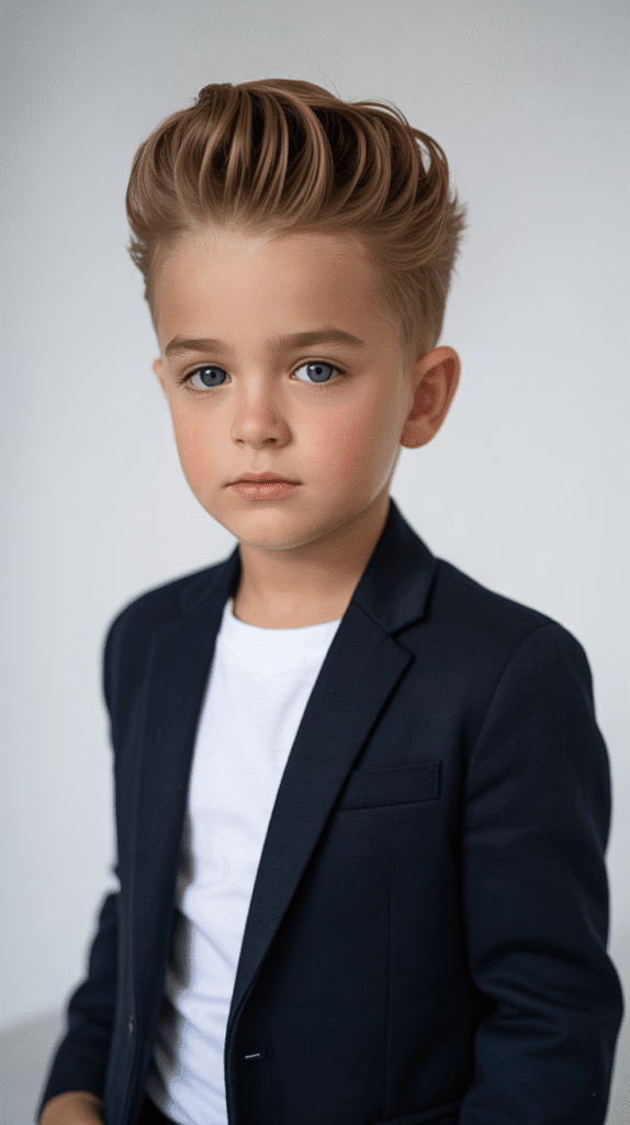 Top 30 Stylish Children Hairstyles for Little Boys That Are Totally Adorable 14 The Quiff