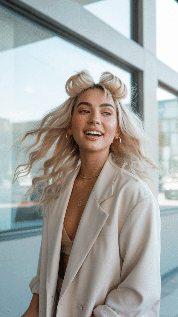 27+ Easy Wedding Guest Hairstyles for Long Hair 14 Bubble Ponytail