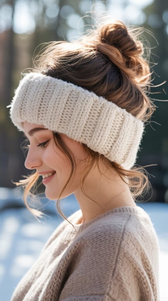 Messy Low Bun with Slouchy Beanie