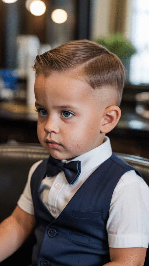 23 Toddler Boy Fade Haircuts That Are Totally Adorable 11 Low Skin Fade with Comb Over