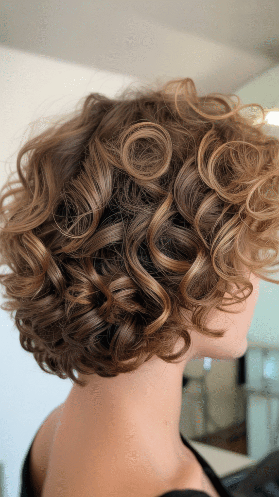 Best 27+ Inspiring Back View Stacked Inverted Bob Haircut Ideas 11 Curly Stacked Inverted Bob