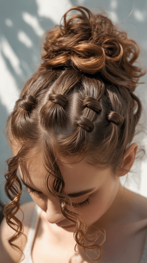  Knotted Curly Updo