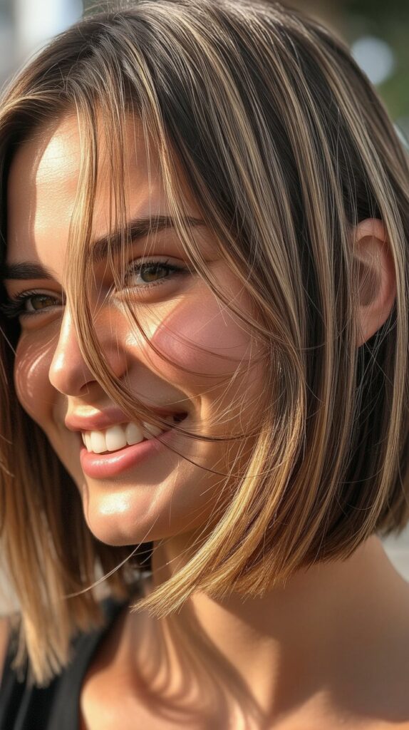 Choppy Bob with Babylights