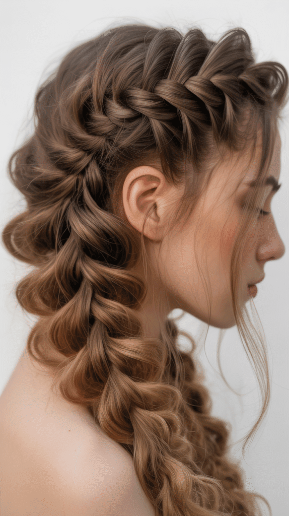 30 Winter Hair Braids Inspired by Aespa 30 Cascading Multi-Braid Waterfall