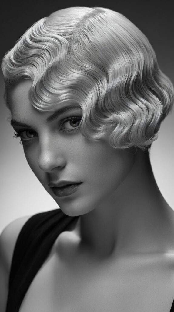 27 Gorgeous Wavy Pixie Hairstyles for Thick Hair 23 Wavy Pixie with Finger Waves