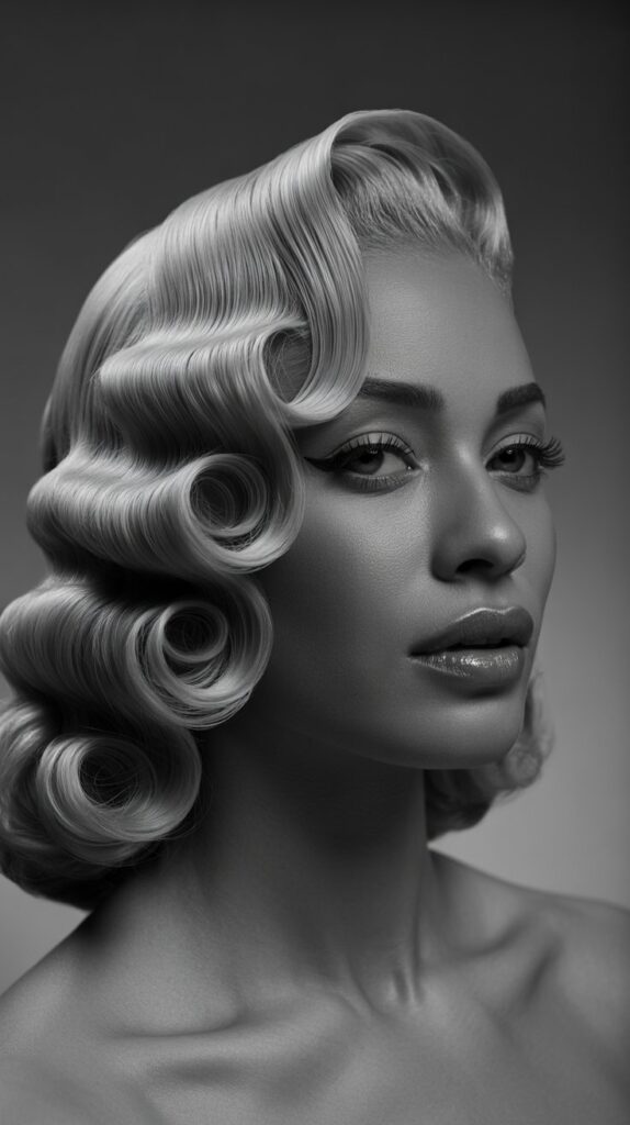 Top 33+ Baddie Hairstyles for Black Women Turn Heads 23 Pin Curls with Vintage Glam