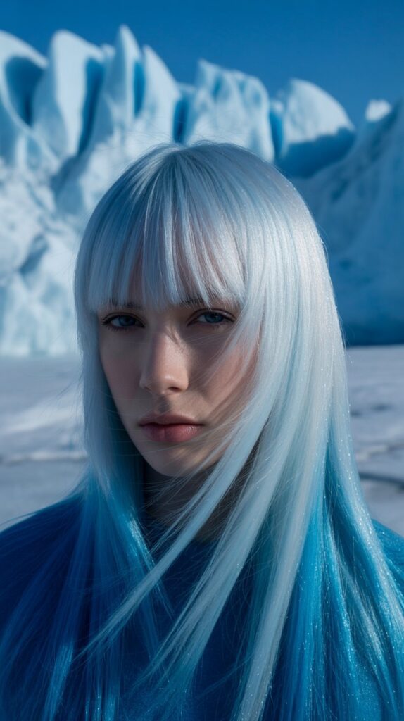 Arctic Blue and White Ice Queen
