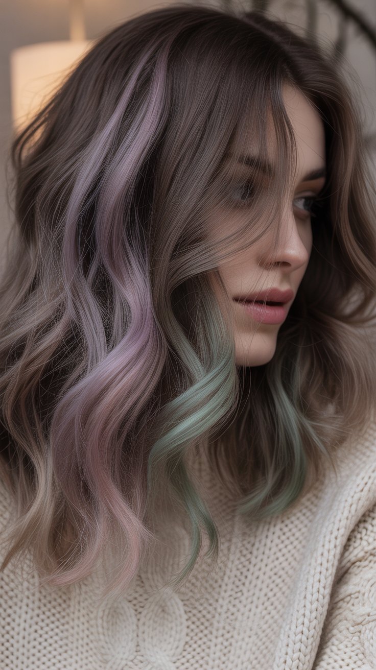 33 Smoky Pastel Peekaboo Ideas for the Perfect Winter Pop of Color