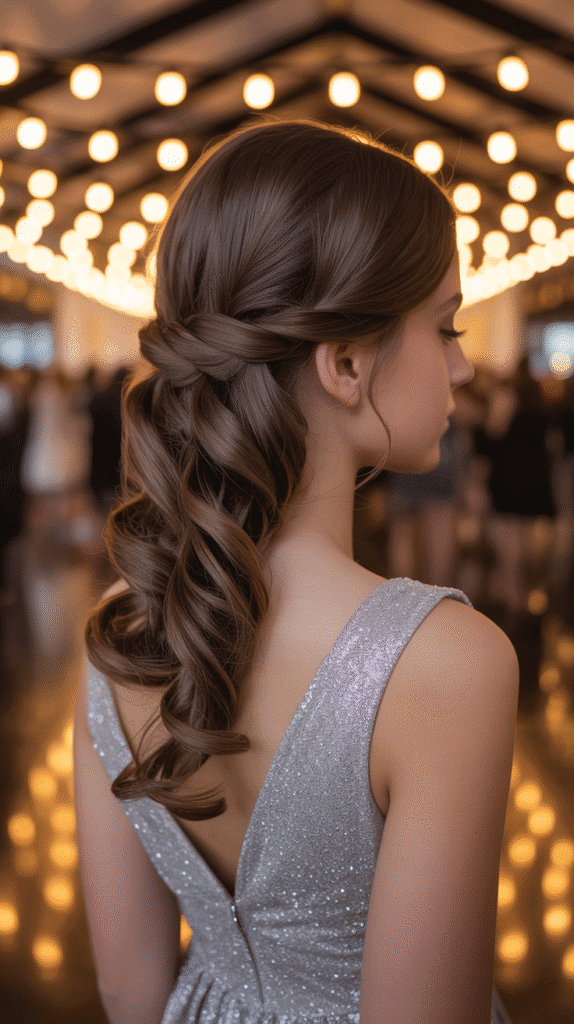 27 Elegant Cute Winter Updo Hairstyles for School 26 Twisted Side Cascade Updo