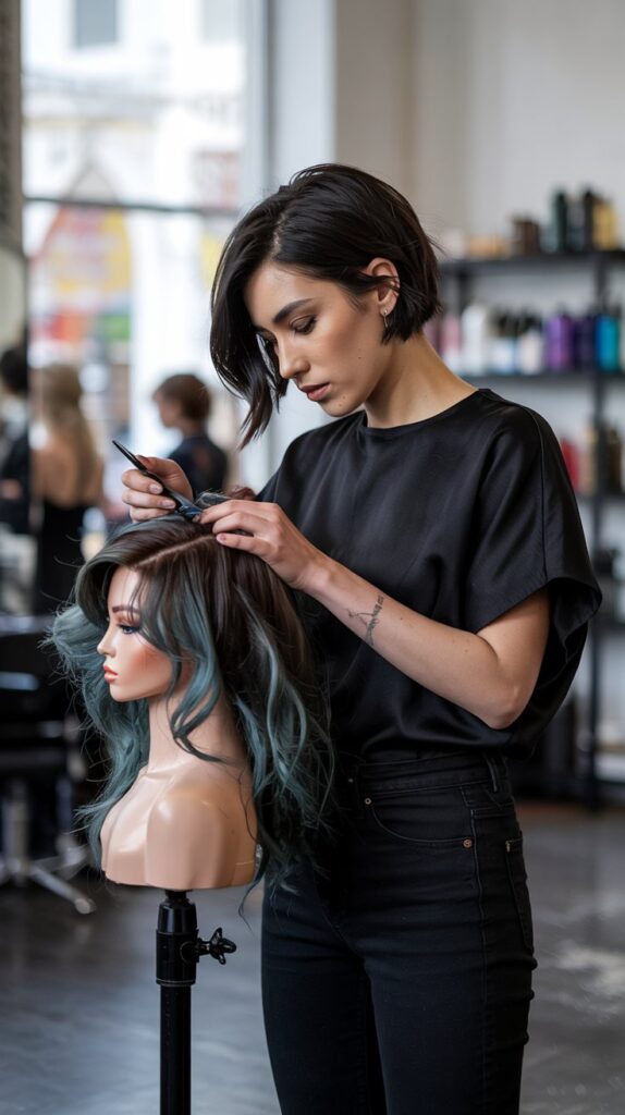 29 Professional Hairstylist Work Outfits for Women 24 Asymmetrical Hem for Modern Edge