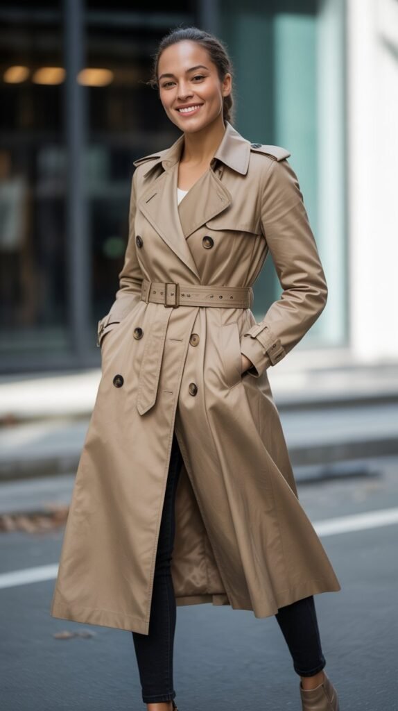 Belted Trench Coat Over Everything