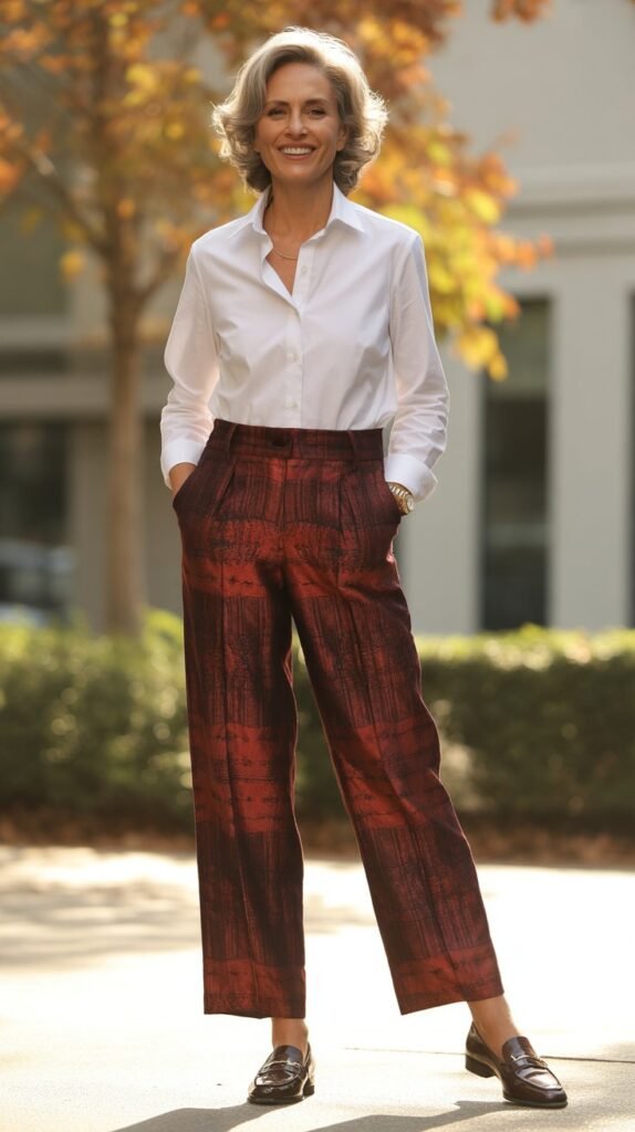 Button-Down Shirt with Statement Pants