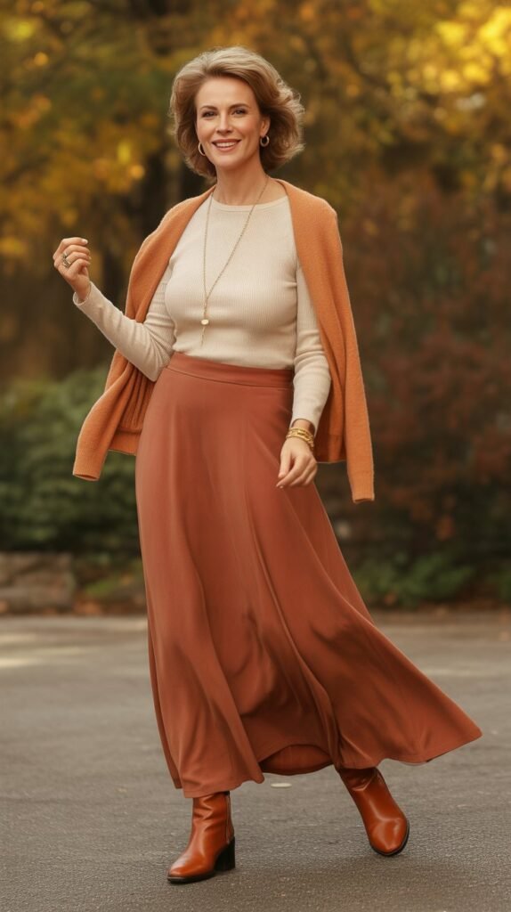 Maxi Skirt with Fitted Top