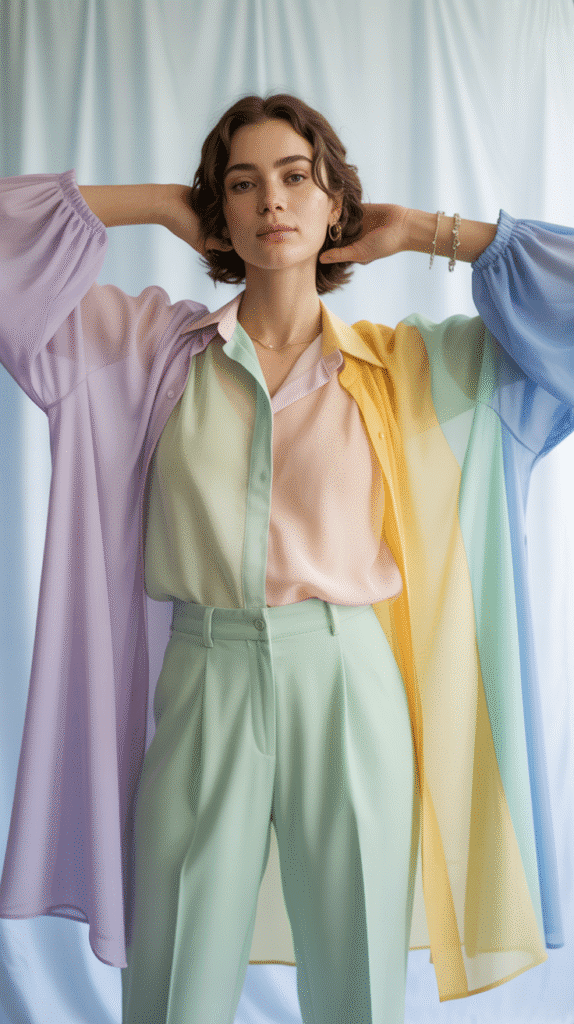 36 Cute Self Care Sunday Dress to Impress No-VIP Styles 36 Rainbow Pastels Harmony