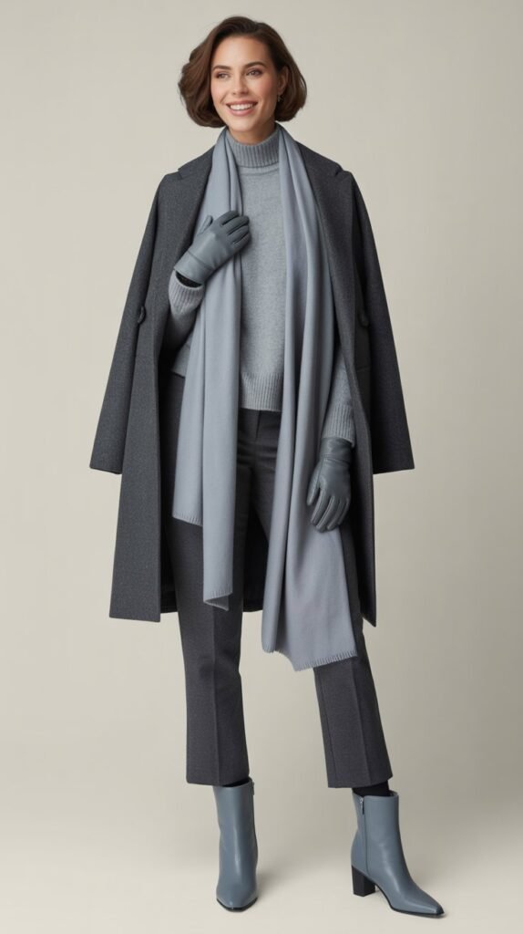 Monochrome Gray Layered Look